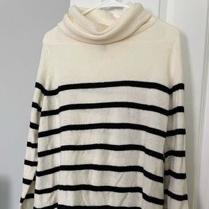 Old Navy Striped Turtleneck Tunic Sweater